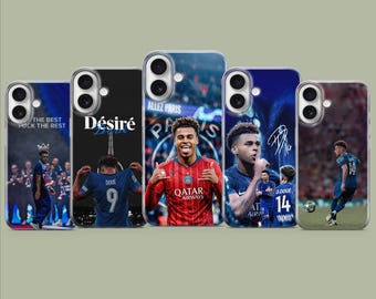 Désiré Doué Phone Case PSG French Football Cover iPhone 17 16 15 14 Pro Max Samsung S26 S25 S24 Ultra Google Pixel 10 9 8