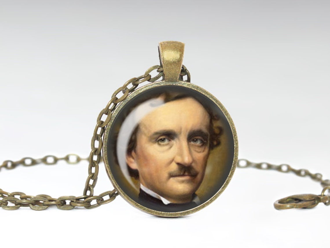 Edgar Allan Poe Pendant Edgar Allan Poe Necklace Edgar Allan Etsy