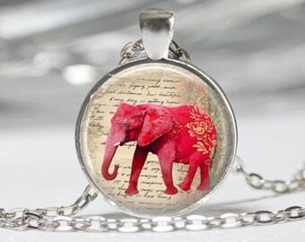 Pink Elephant Neckace Elephant Jewelry