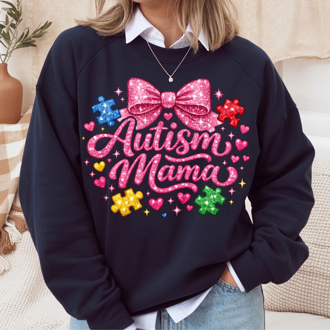 Autism Mama Bow PNG, Autism Awareness Png, Cute Autism Mom Gift PNG ...