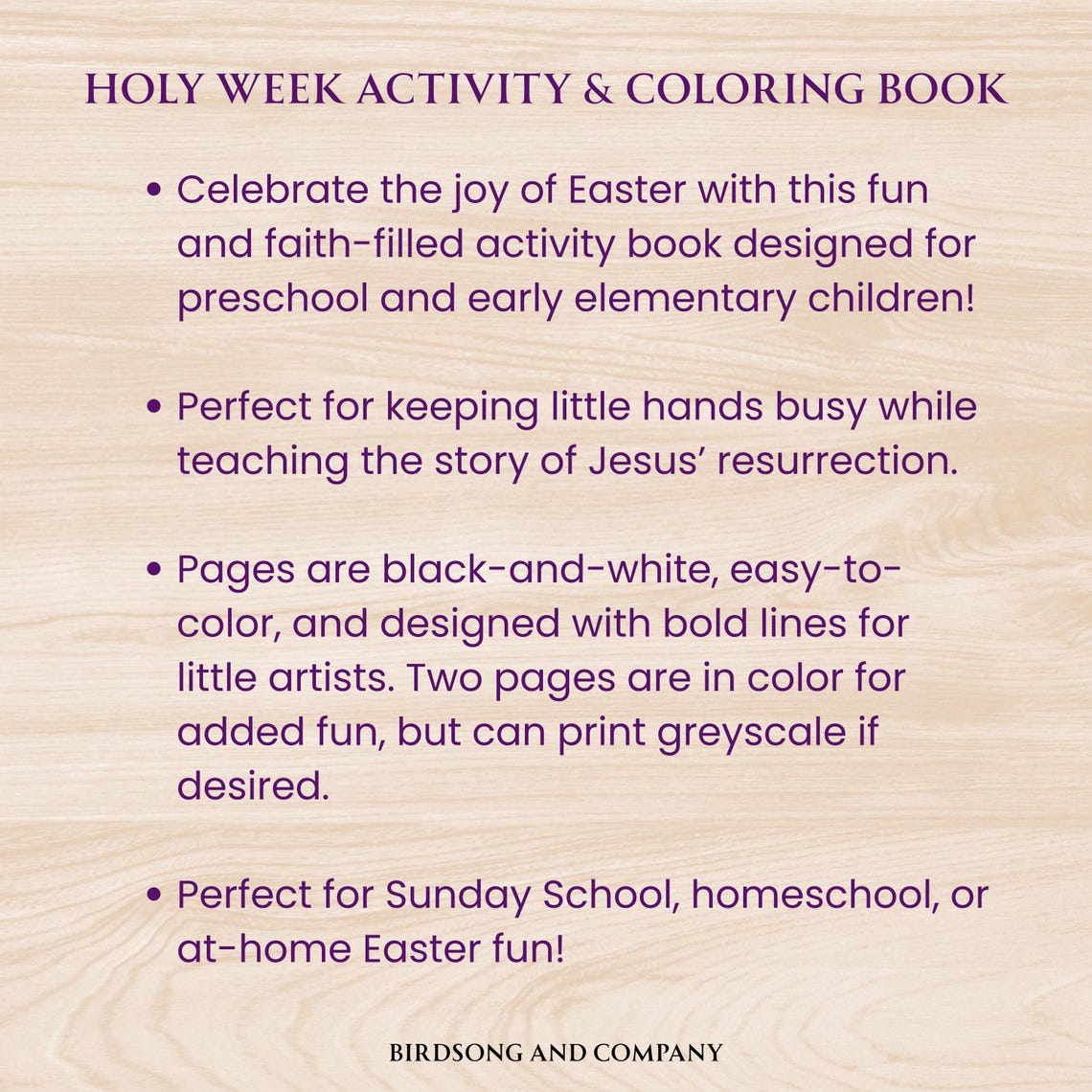 PRINTABLE Holy Week Activity Book for Kids | Easter Coloring, Games ...