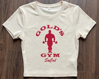 GOLDS GYM T-SHIRT | Ilya Rozanov | Gold's Gym SoCal Shirt | Heated Rivalry Merch | Crop Top | Vintage jaren 70 Connor Gym Shirt