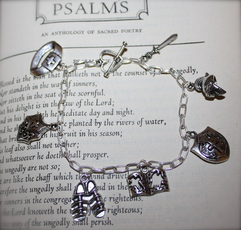 Armor of God Handmade Charm Bracelet Card With Bible Verse Etsy