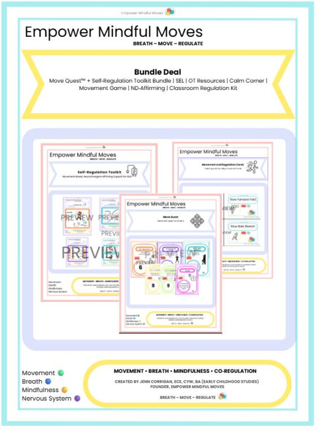 Move Quest Movement Game + Self-regulation Toolkit | Nd-affirming ...