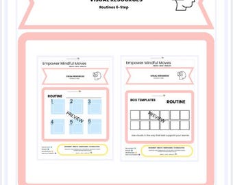 6-Step Visual Routine Board | Printable Schedule for Kids (Digital Download)