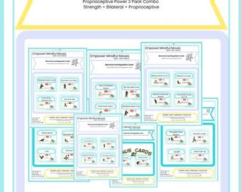 Proprioceptive Power Movement Cards | Strength + Bilateral + Proprioceptive | Sensory Regulation | Autism | Heavy Work | Classroom Tools