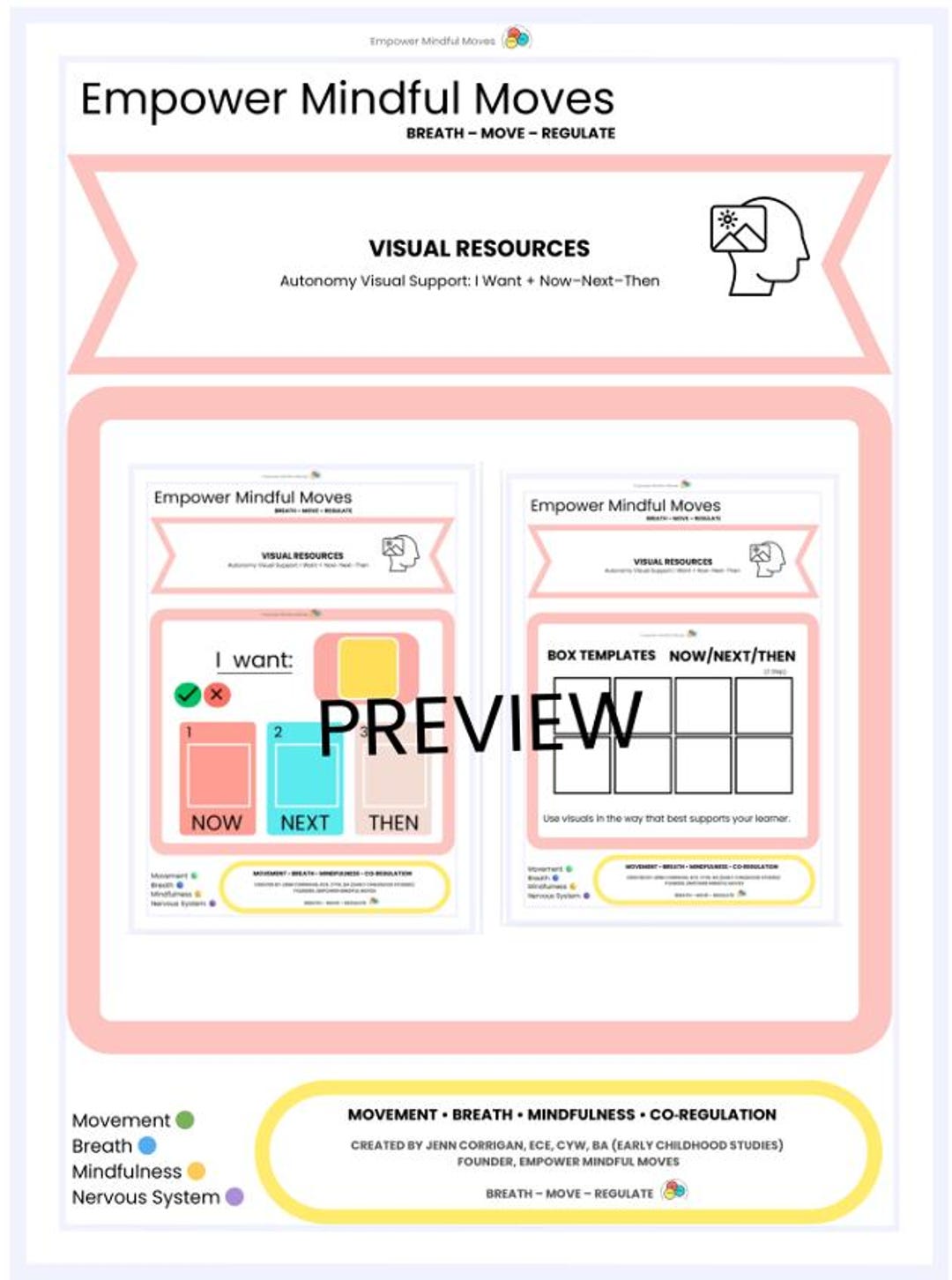 Autonomy Visual Support Board | I Want + Now Next Then Schedule (PDF ...