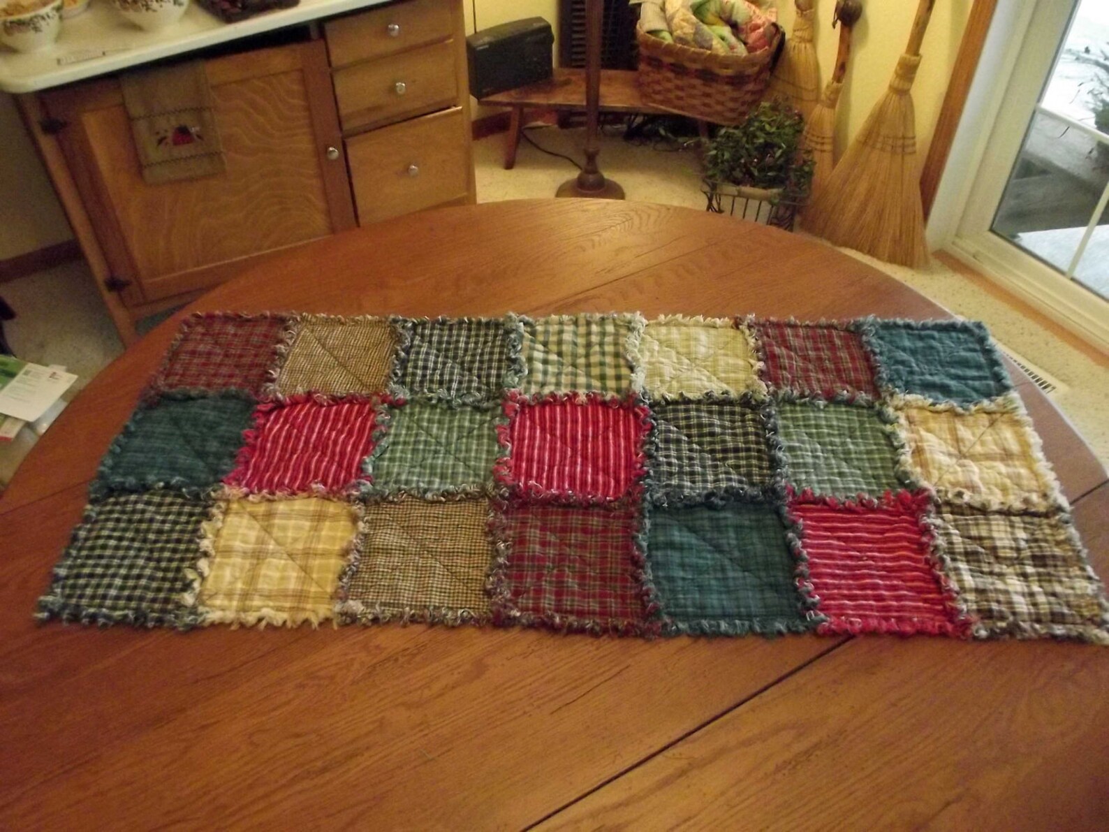 Rustic Rag Quilt Table Runners Made to Order Handmade Etsy