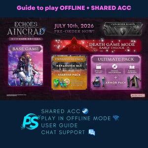 Könnte beinhalten: Eine digitale Werbegrafik für Echoes of Aincrad Sword Art Online Ultimate Edition. Sie zeigt das Basisspiel, das Erweiterungspaket und das Ultimate-Paket mit Inhalten wie Rüstung, digitalem Soundtrack, Artbook und Anime, datiert auf den 10. Juli 2026.
