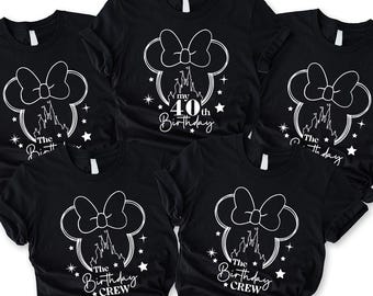 40th Birthday Girl Disney Group T-Shirt: My Fourty Party Shirt of 2026, Minnie 40 Years Old Crew Tee