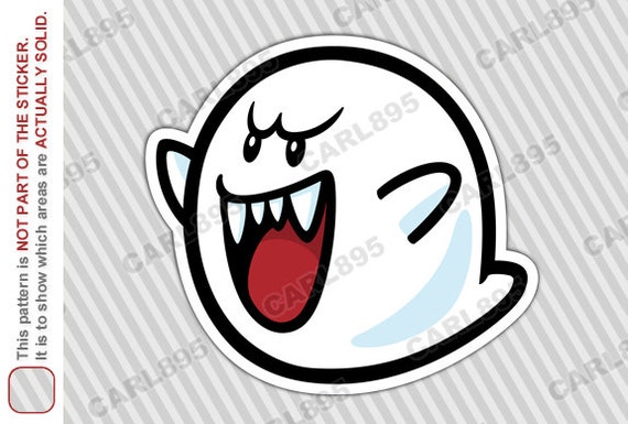 super mario boo car truck suv vinyl bumper sticker etsy