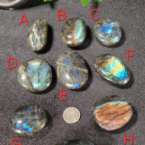 Labradorite Palm Stones - Blue Devil, Sunset, Purple Flash Crystal - Choose Your Exact Stone