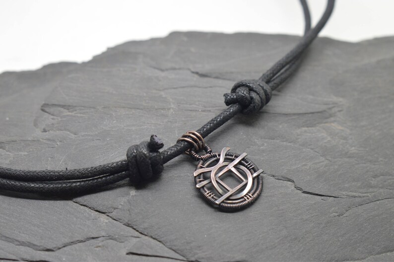 Taurus Gemini Necklace Wire Wrapped Copper Oxidised Combined Etsy
