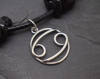 Cancer necklace sterling silver zodiac