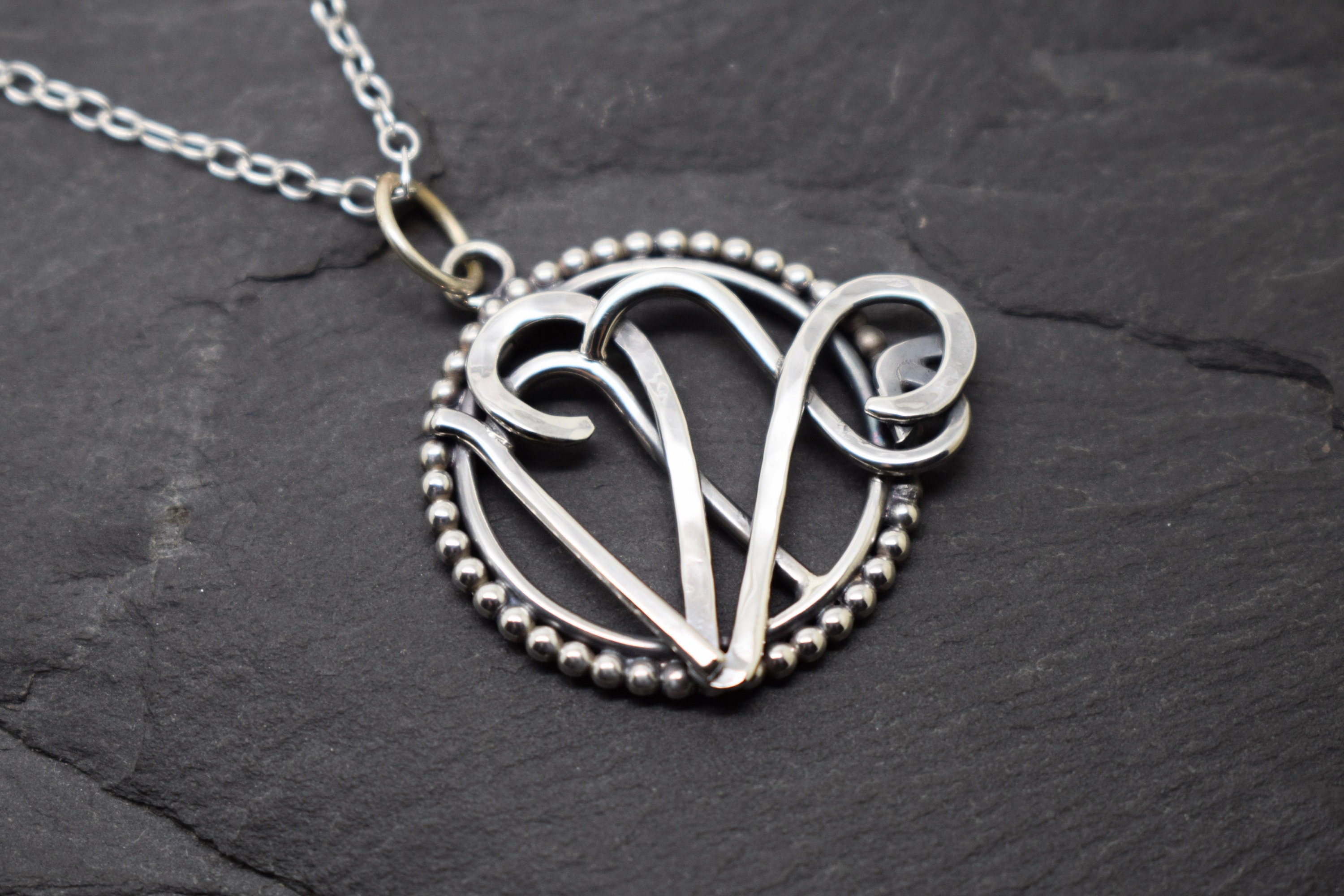 Aries Scorpio Necklace Sterling Silver 