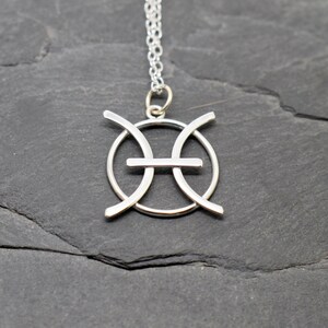Pisces Necklace Sterling Silver Zodiac - Etsy