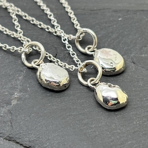 sterling silver nugget necklace