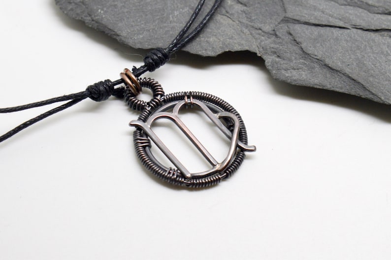 Virgo Necklace Wire Wrapped in Oxidised Copper Zodiac Etsy UK