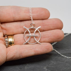 Pisces Necklace Sterling Silver Zodiac - Etsy