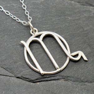 Scorpio necklace sterling silver zodiac.