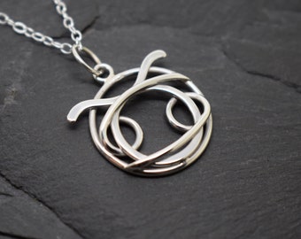 Taurus Cancer combined zodiac necklace, sterling silver star sign pendant, handmade horoscope charm, birthday gift for her him them