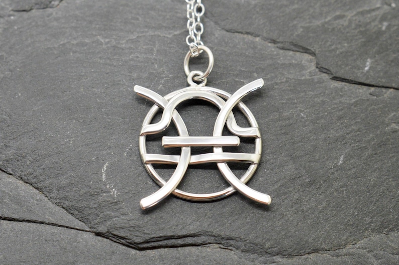 Sterling Silver Zodiac Necklace: Pisces Libra Star Sign Pendant - Etsy