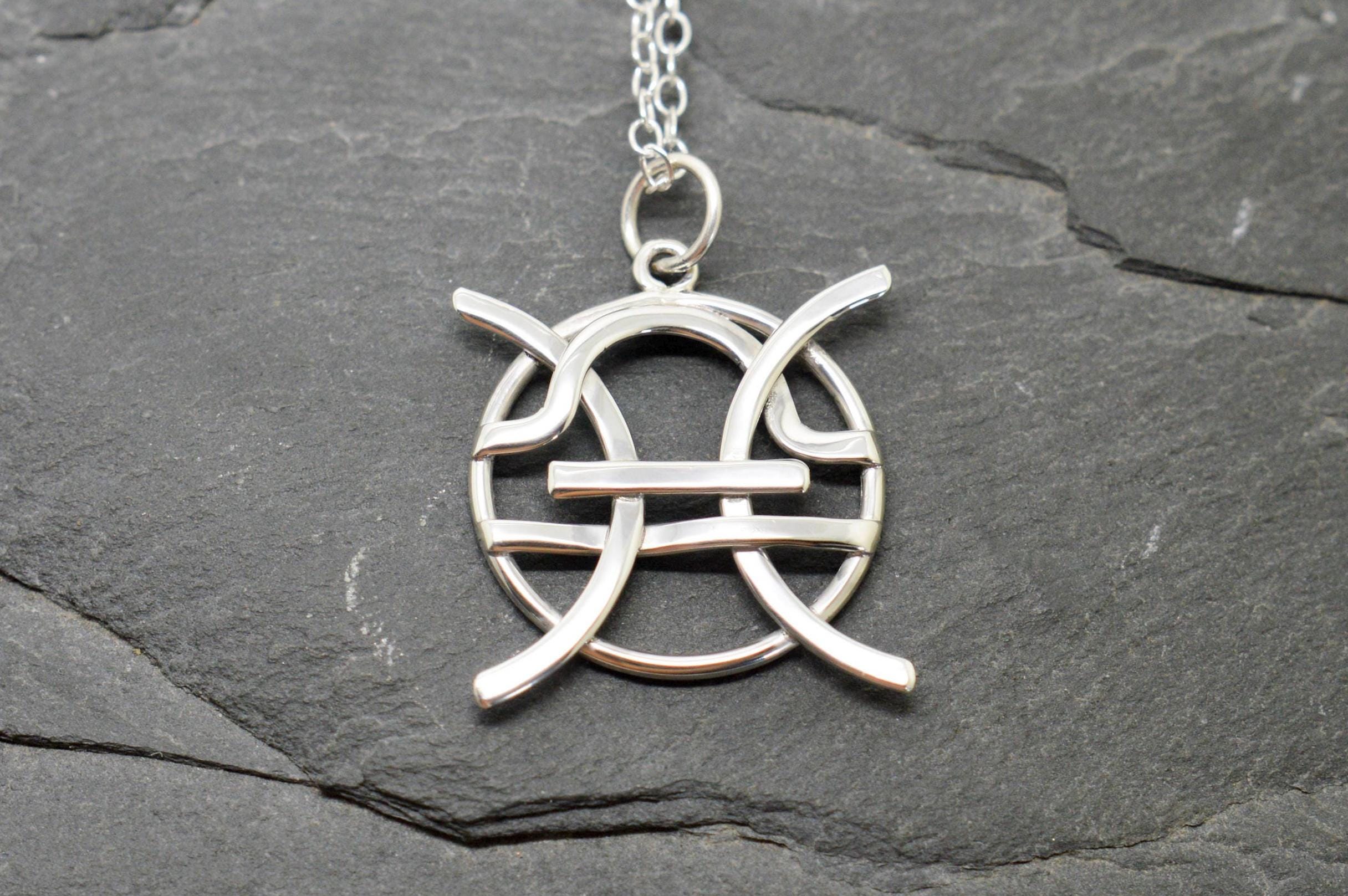 Sterling Silver Zodiac Necklace: Pisces Libra Star Sign Pendant - Etsy