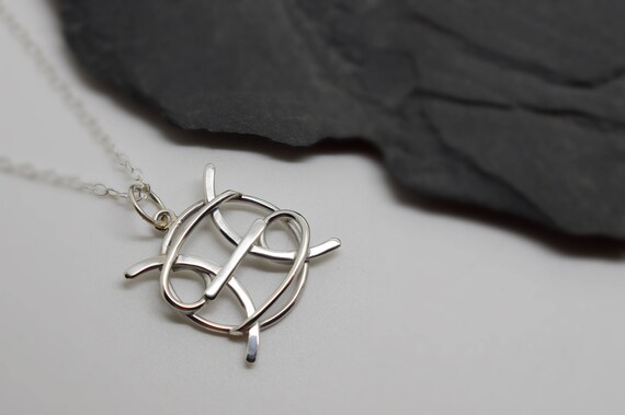 Pisces Cancer Necklace Sterling Silver 