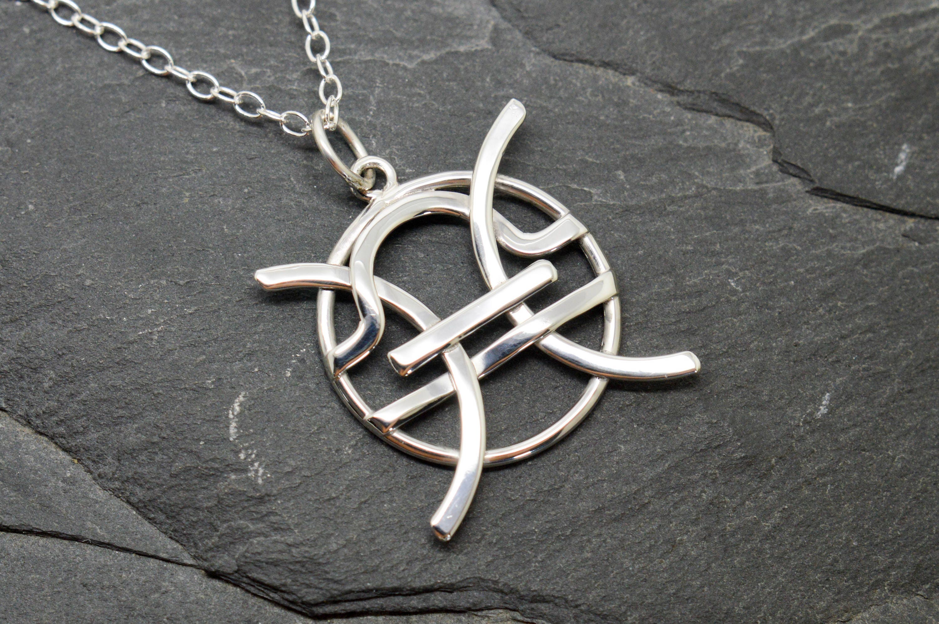 Pisces Libra Necklace Sterling Silver 