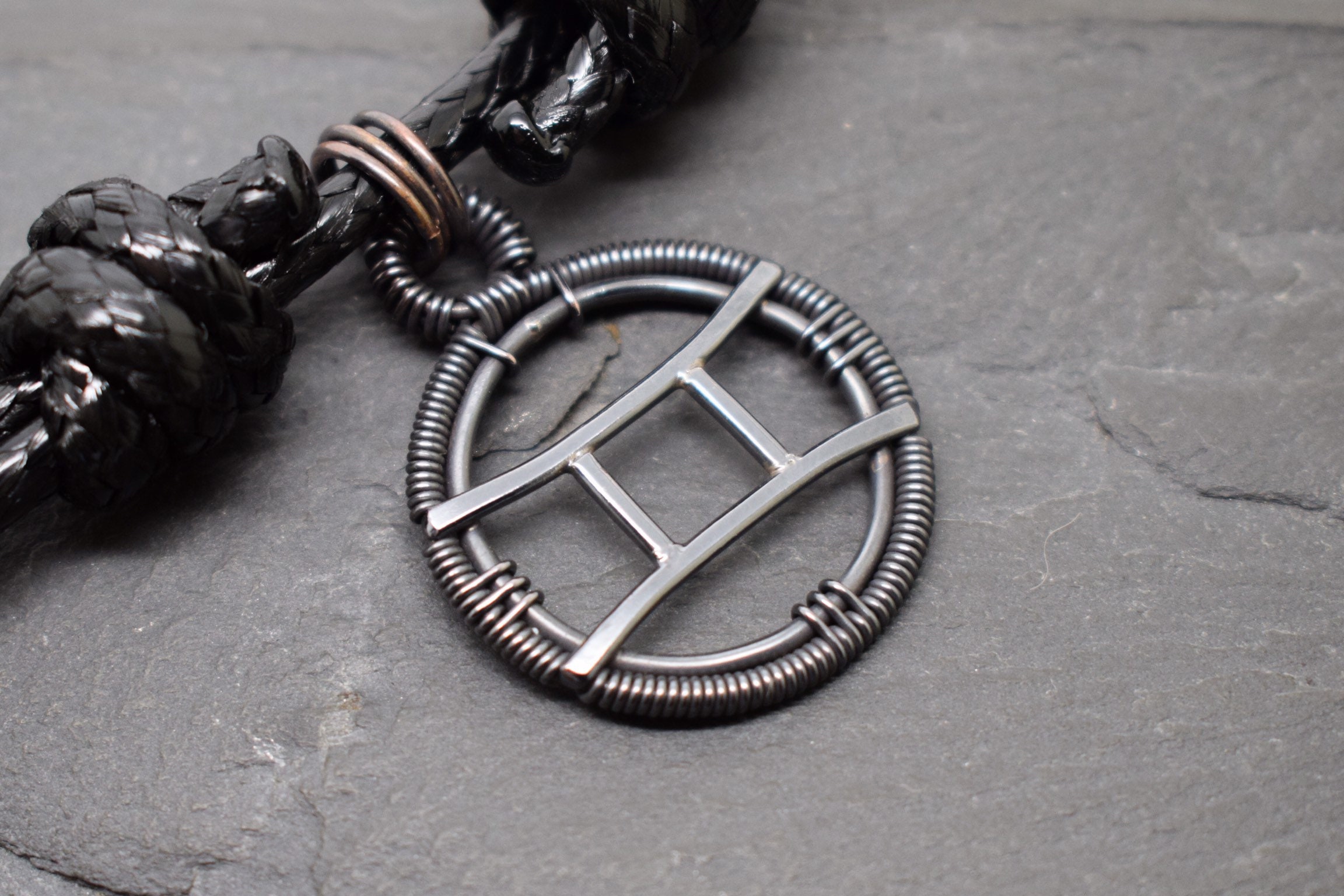 Gemini necklace wire wrapped oxidised copper zodiac Etsy