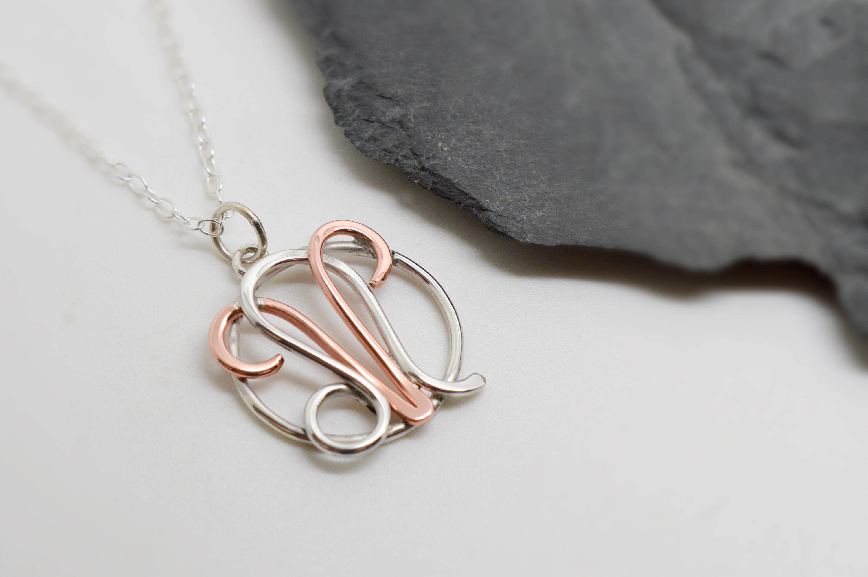 Aries and store leo necklace