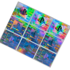9x New Holographic Stickers for PlayStation Game Case, 9x holographic stickers for PlayStation 1, PS1, PSX, PSOne game case