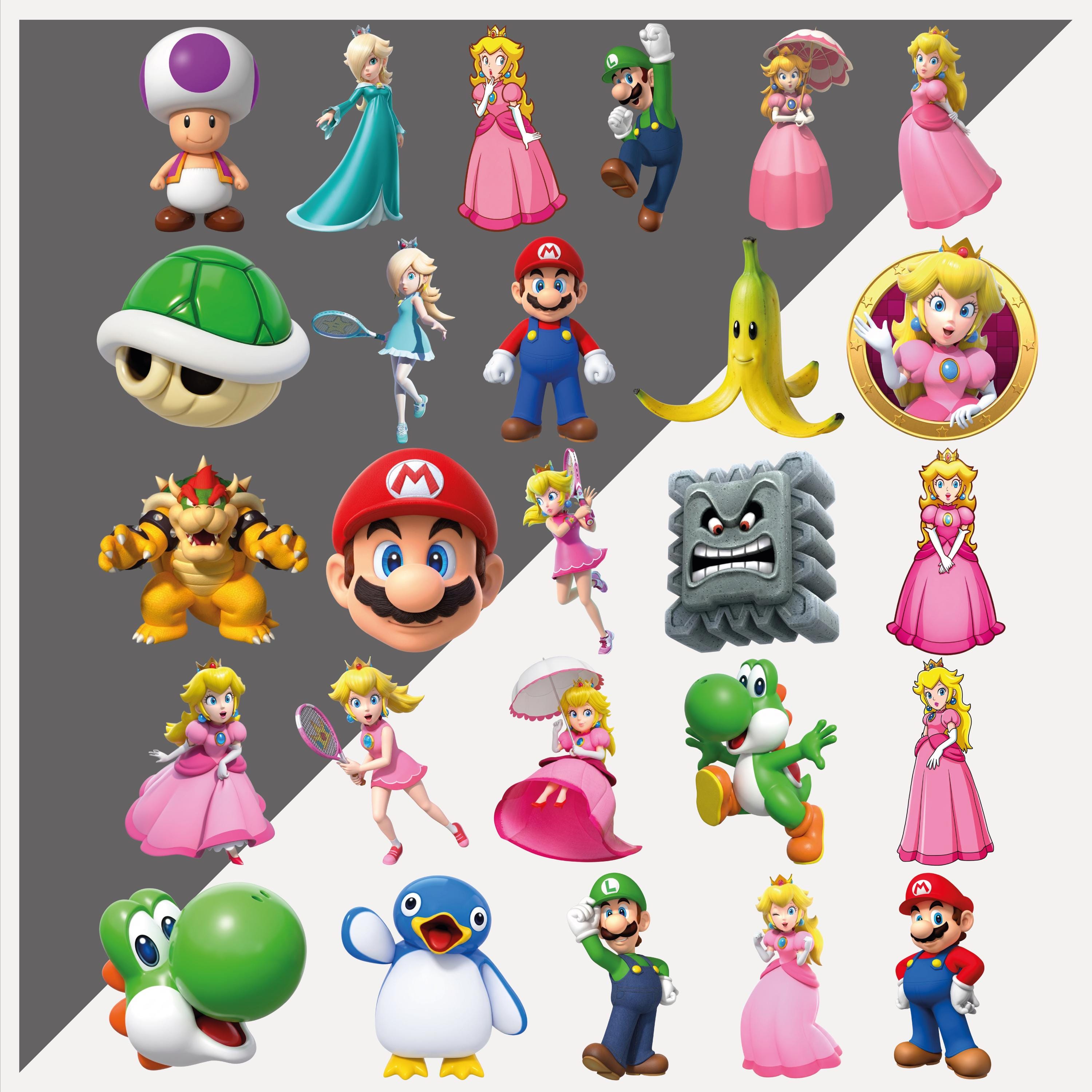 Super Mario Princesses PNG Clipart Bundle, Princess Peach Png, 100 ...