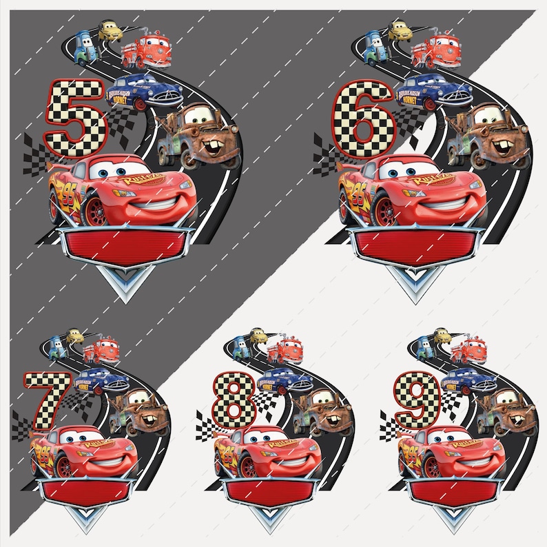 Cars Racing Birthday Numbers Clipart Bundle (digital Download) - Etsy