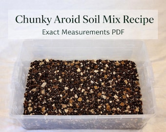 チャンキーサトイモ培養土のレシピ（PDF）｜モンステラとフィロデンドロン用の培養土ガイド｜サトイモ培養土の正確な計量