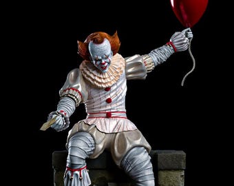 Pennywise IT Horror Clown – Statua da collezione dipinta a mano