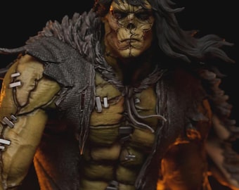 Statuetta del Mostro di Frankenstein - Statua da collezione horror dipinta a mano