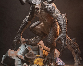 Post Apocalyptic Wasteland Mutant Creature – Detailed Gaming Room Showcase Sculpture