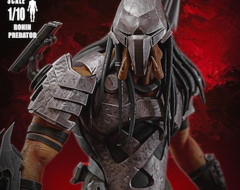 Statuetta Predator Ronin – Statua da collezione per cacciatori dipinta a mano