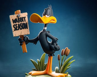 Statua di Daffy Duck – Statuetta da collezione ispirata al classico cartone animato Looney Tunes
