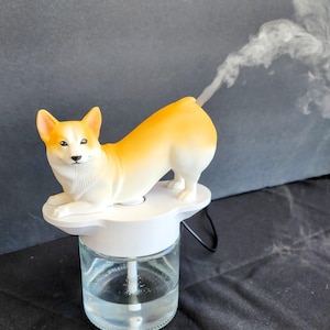 Corgi Humidifier – Aromatherapy Desk Decoration, Pet Gift, Hand-Painted
