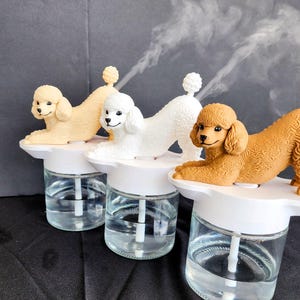Poodle Humidifier – Aromatherapy Desk Decoration, Pet Gift, Hand-Painted