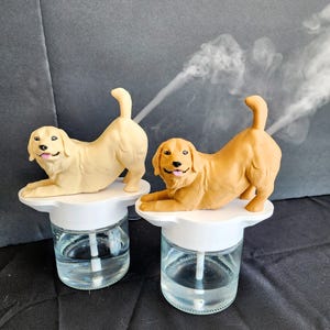 Golden Retriever Humidifier – Aromatherapy Desk Decoration, Pet Gift, Hand-Painted