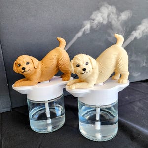 Maltipoo Humidifier – Aromatherapy Desk Decoration, Pet Gift, Hand-Painted