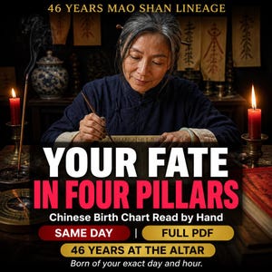 Bazi Reading | Chinese Birth Chart & Four Pillars Natal Chart Analysis | Destiny and Life Path Reading Same Day PDF
