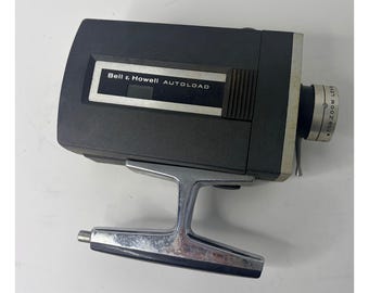 Cámara de cine Bell & Howell Autoload Super Eight con lente zoom f/1.9 y estuche (sin probar)