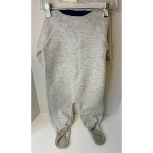Vintage Carters Fleece Footed Sleeper Pajamas Gray Blue Soccer Bear 18M image 5