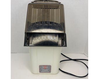 West Bend Hot Air Corn Popper Vintage Electric Popcorn Maker Almond 82602 USA
