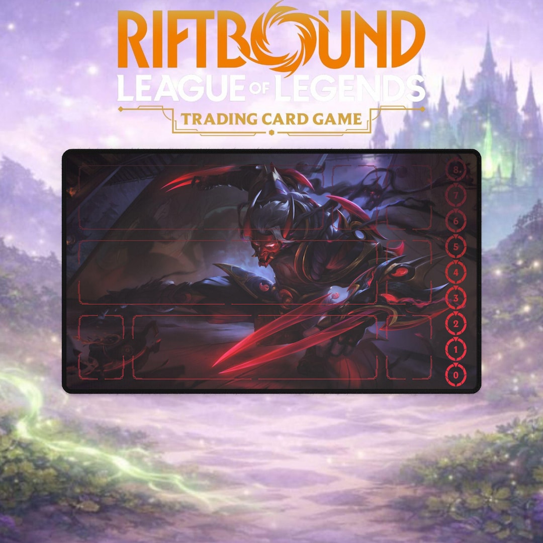 Fallen Oni Zed Playmat | Riftbound TCG - Etsy