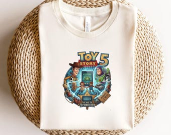 Toy Story 5 T-Shirt, The Age of Technology Design, Woody and Buzz Lightyear Modern Movie Tee, Toy Story 5 Fan Apparel, Toy Story 5 Gift